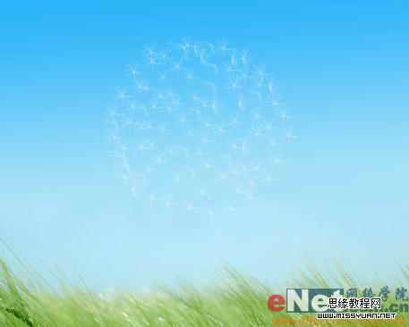 Photoshop制作逼真的風(fēng)中蒲公英