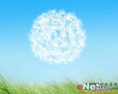 Photoshop制作逼真的風(fēng)中蒲公英